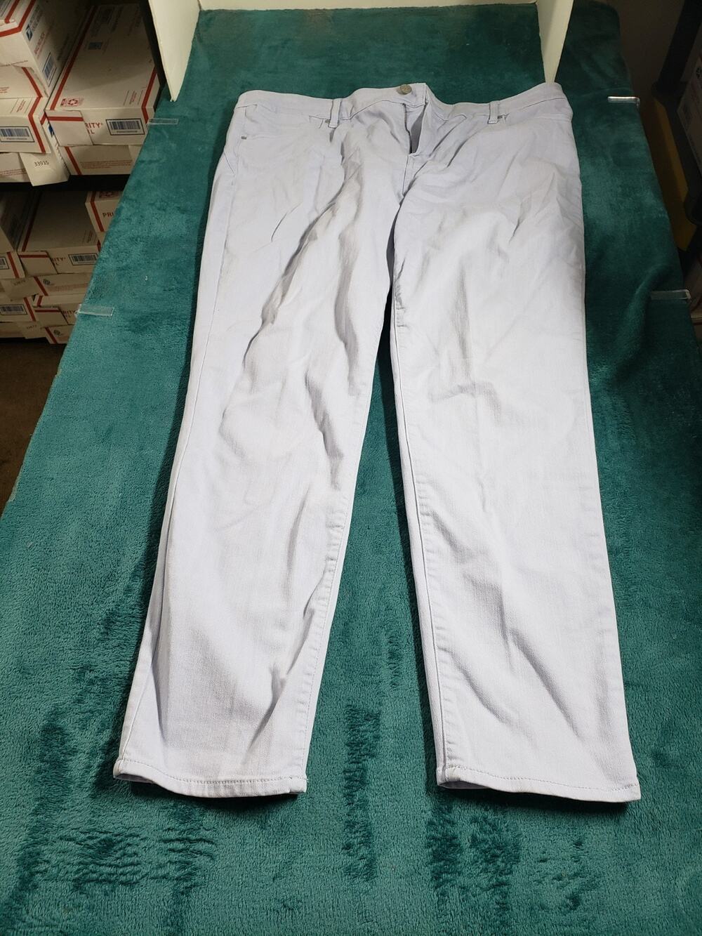 Chicos Jeans Size 3 US Size 16 Women Blue Stretch Pants Mid Rise Jegging